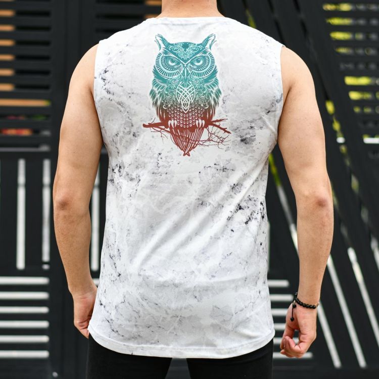 رکابی مردانه طرح جغد کد 14276