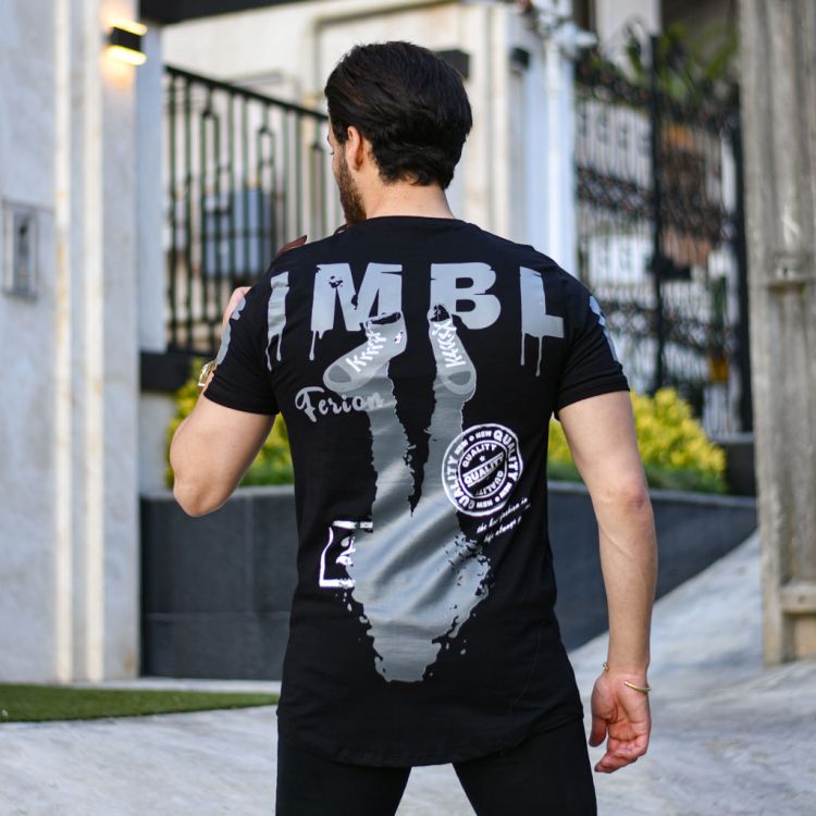 تیشرت مردانه SIMBLE مشکی کد 14493
