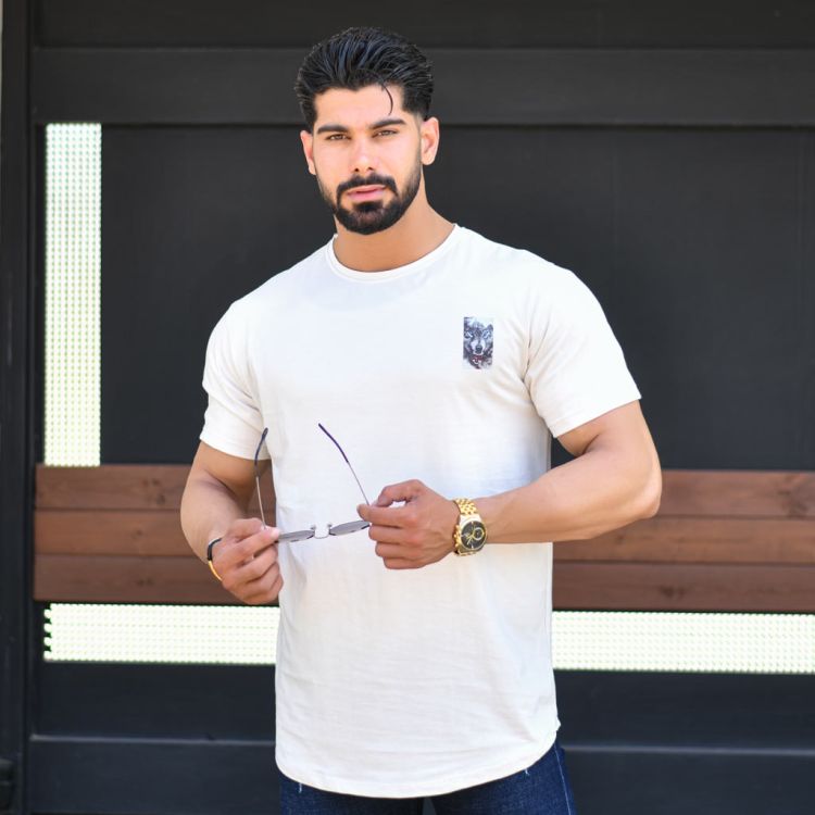 تیشرت مردانه WILD WOLF کد 14528 کرم