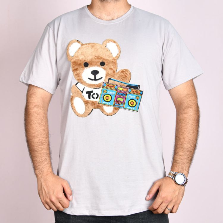 تیشرت مردانه TEDDY کد 14529 طوسی