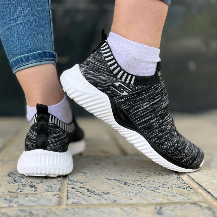 کتانی دخترانه SKECHERS ذغالی کد 14826