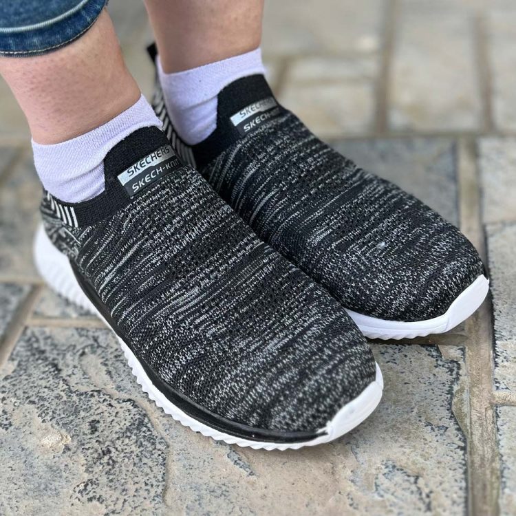 کتانی دخترانه SKECHERS ذغالی کد 14826