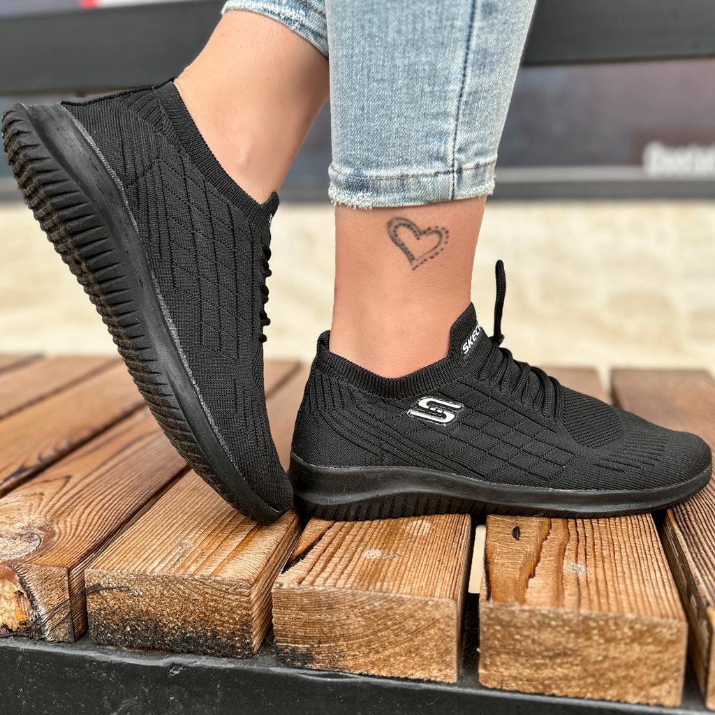 کتانی دخترانه SKECHERS مشکی کد 14731