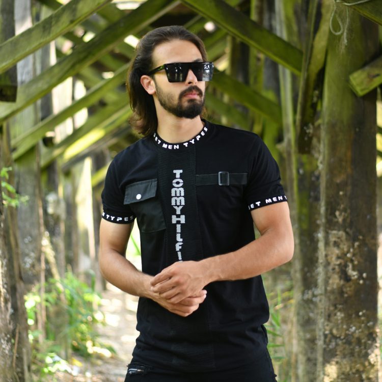 تیشرت مردانه TOMMY مشکی کد 15104