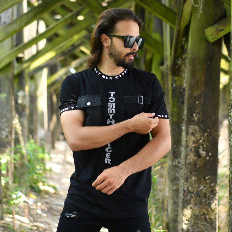تیشرت مردانه TOMMY مشکی کد 15104