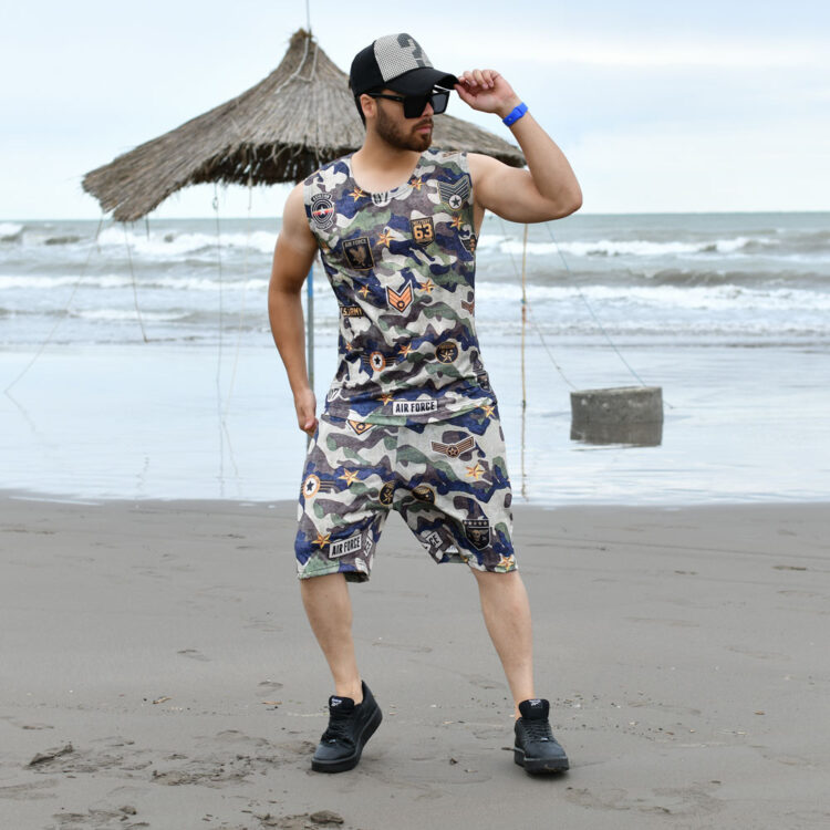 ست تاپ و شلوارک مردانه کد 15712