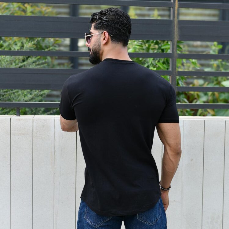 تیشرت مردانه مشکی کد 16044