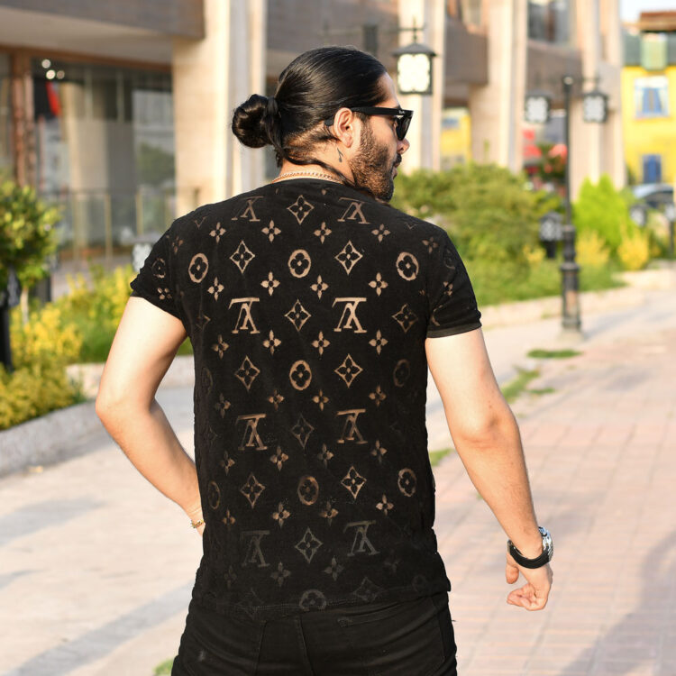 تیشرت مردانه LV مشکی کد 16063