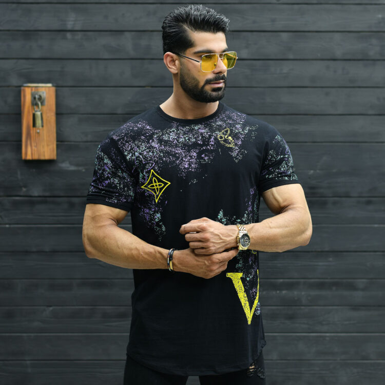 تیشرت مردانه LV مشکی کد 15434