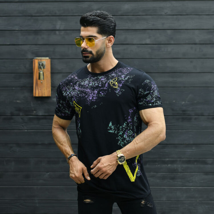 تیشرت مردانه LV مشکی کد 15434