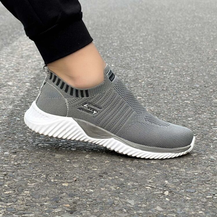 کتانی دخترانه SKECHERS خاکستری کد 14829