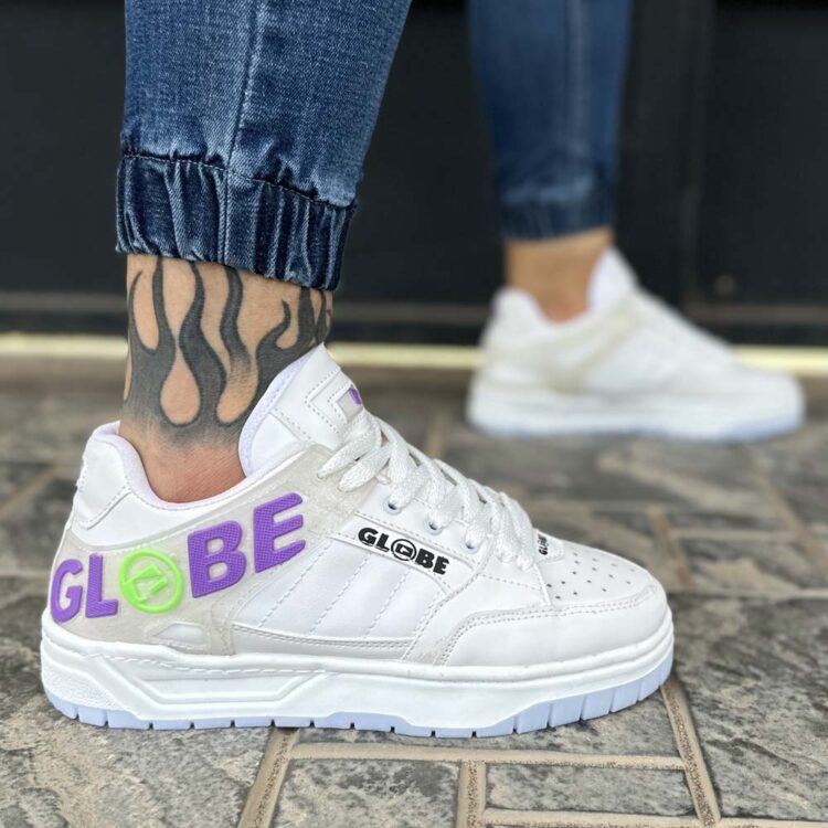 کتانی مردانه GLOBE سفید کد 15971