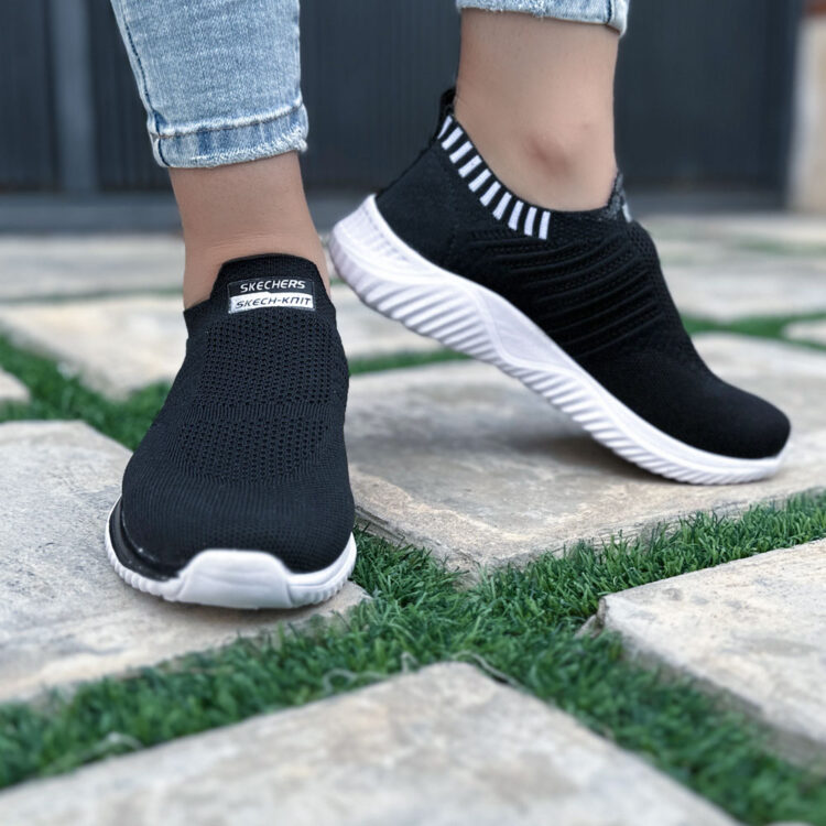 کتانی دخترانه SKECHERS مشکی کد 16000