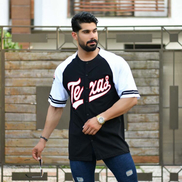 تیشرت لش مردانه بیسبالی کد 16286