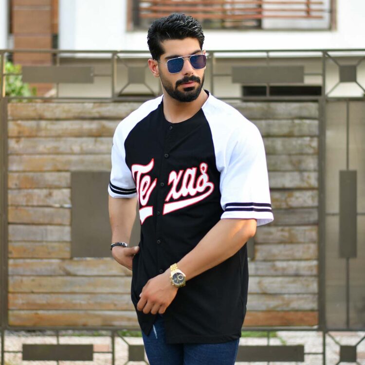 تیشرت لش مردانه بیسبالی کد 16286