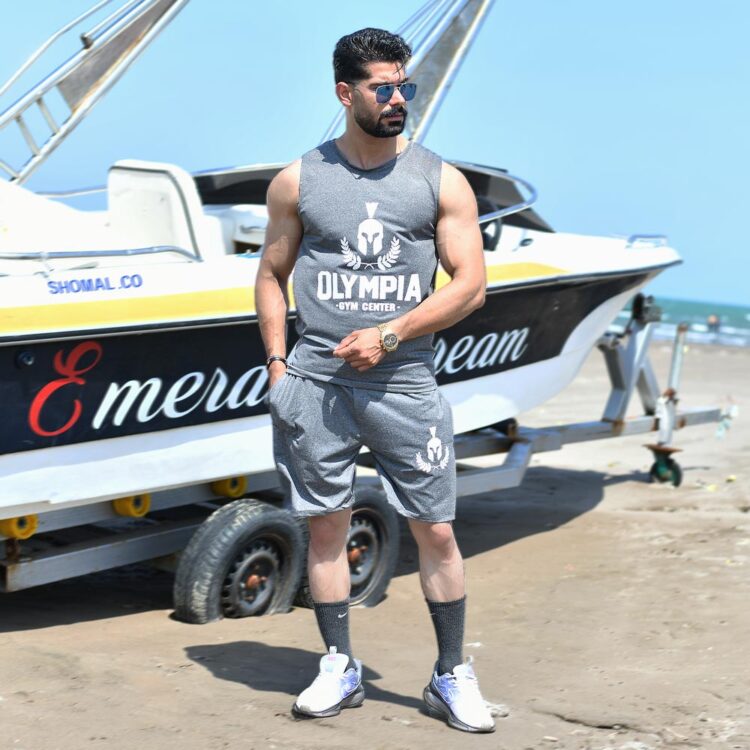 ست تاپ و شلوارک مردانه OLYMPIA کد 15014
