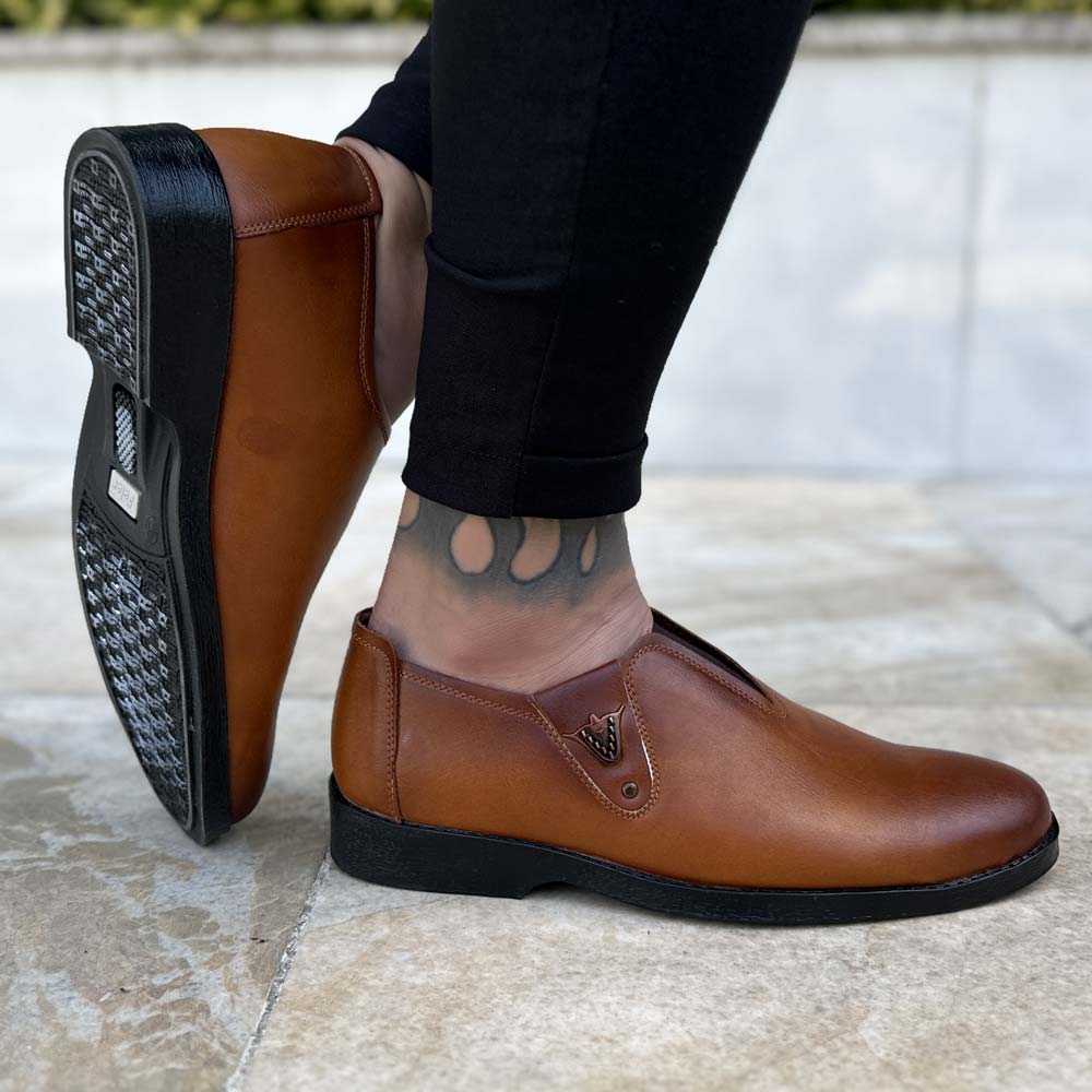 کفش مردانه قهوه ای کد 16603
