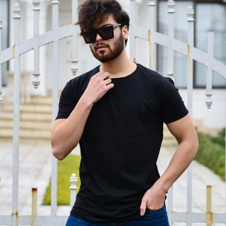 تیشرت مردانه POLO مشکی کد 16402