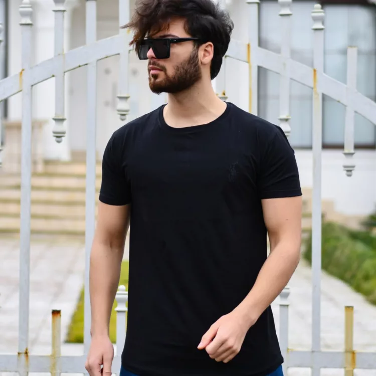 تیشرت مردانه POLO مشکی کد 16402