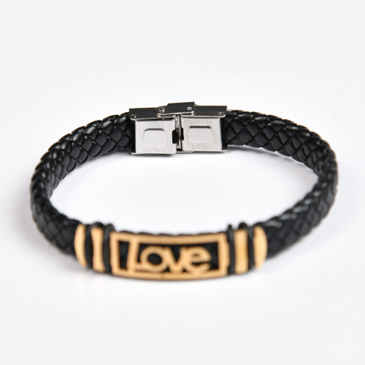 دستبند چرم LOVE کد 17338