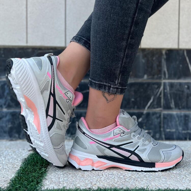 کتانی دخترانه ASICS خاکستری کد 16763