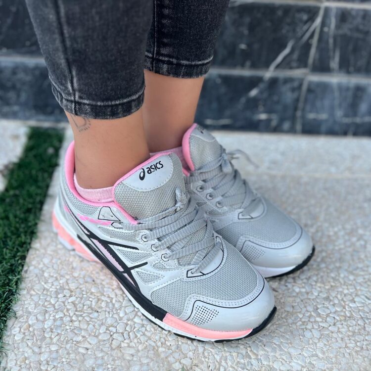کتانی دخترانه ASICS خاکستری کد 16763