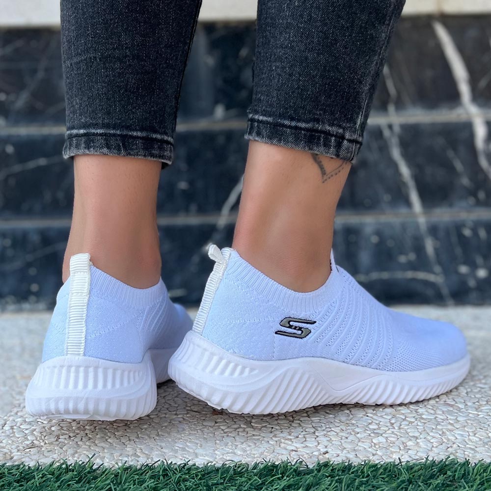 کتانی دخترانه SKECHERS آبی روشن کد 16760