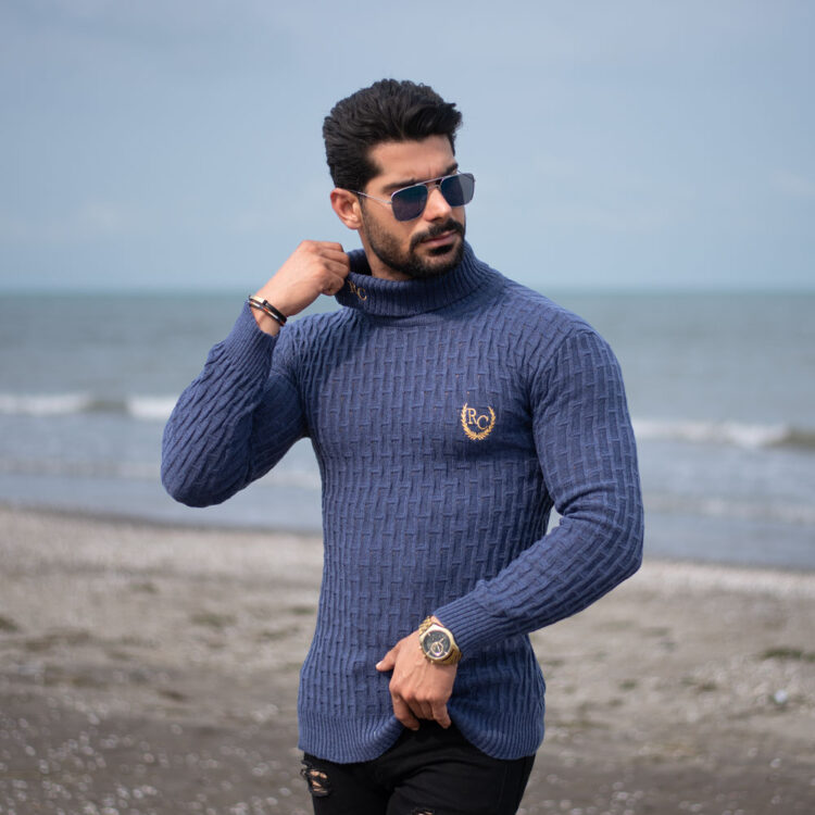 بافت مردانه یقه اسکی کد 17753