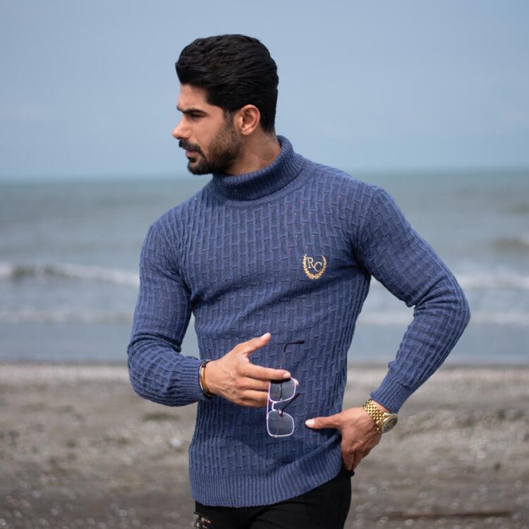 بافت مردانه یقه اسکی کد 17753