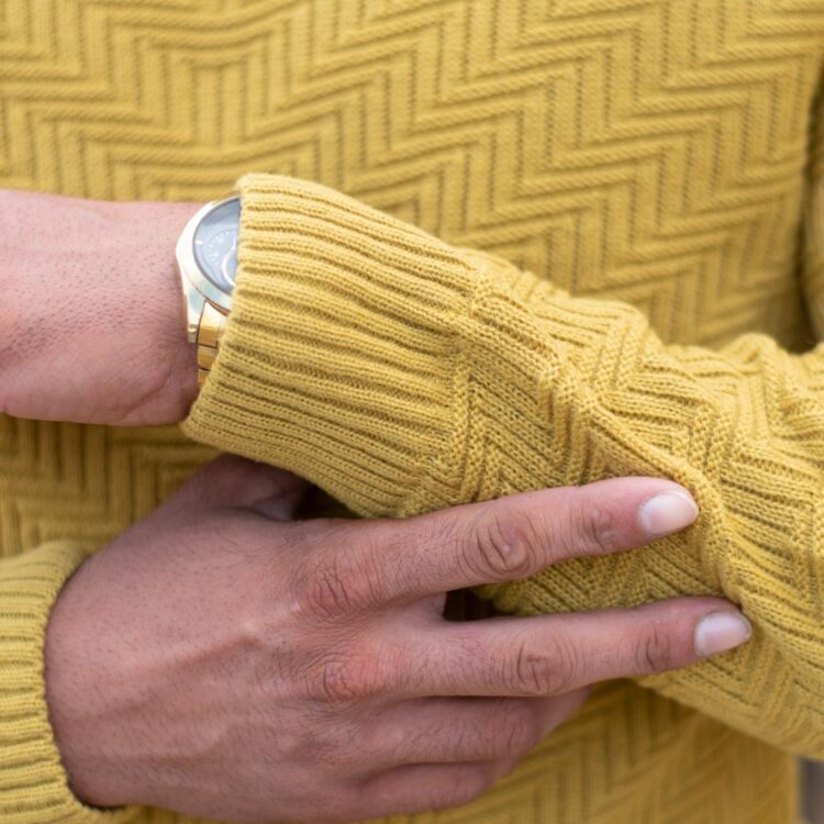 بافت مردانه یقه اسکی طرح شلوغ کد 17762