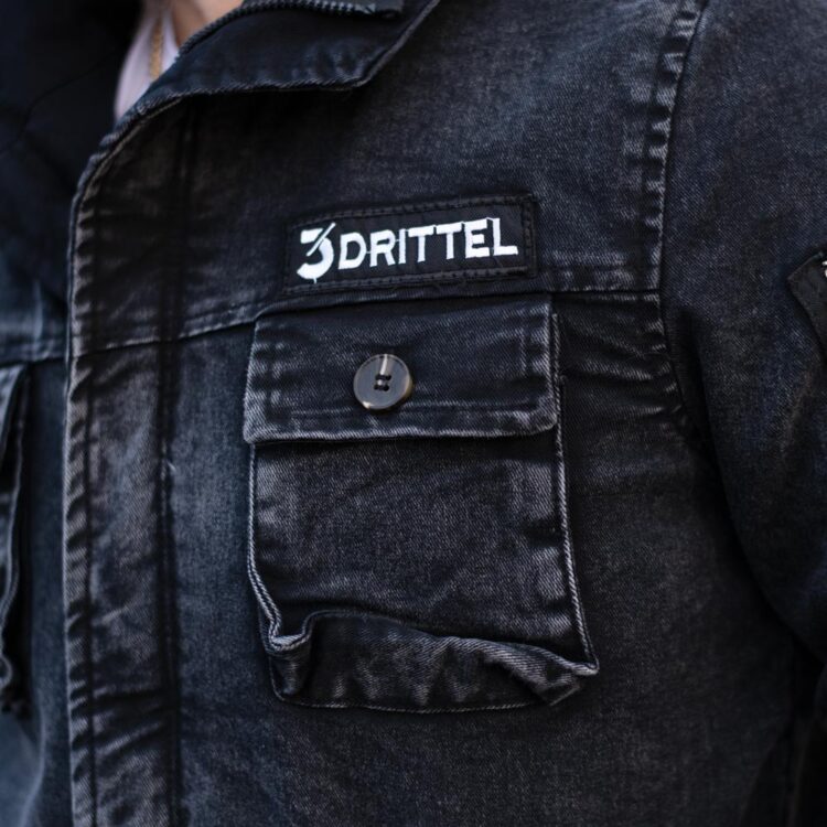 کاپشن جین کلاهدار ذغالی کد 17849