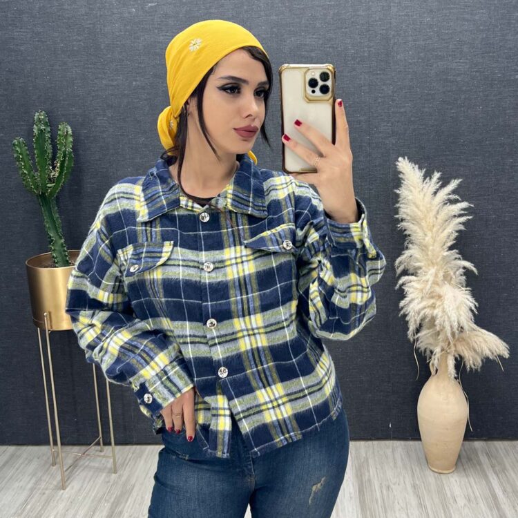 شومیز چهارخانه کد 17749