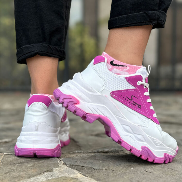 کتانی دخترانه FASHION سفید کد 17527