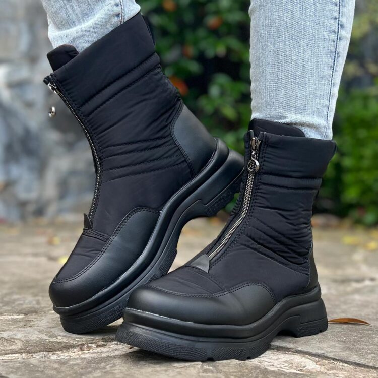 بوت کاپشنی جلو زیپ کد 18005