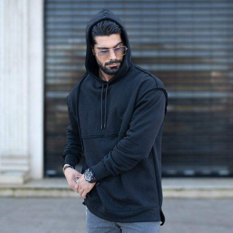 هودی مردانه مشکی کد 18384