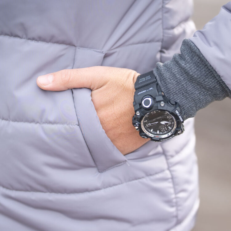 کاپشن مردانه خاکستری کد 18923