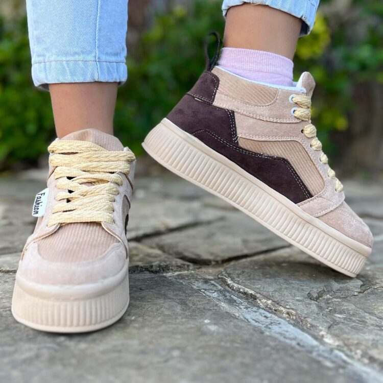 کتانی نیم ساق دخترانه کد 18893