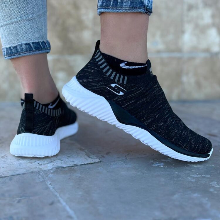 کتانی دخترانه اسکیچرز ذغالی کد 18970