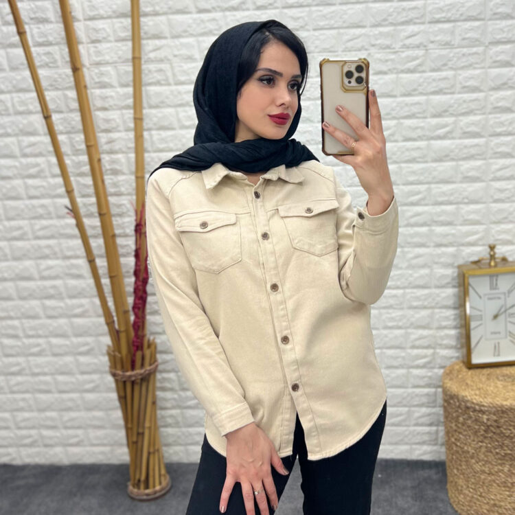 شومیز مانتویی کبریتی کد 18504