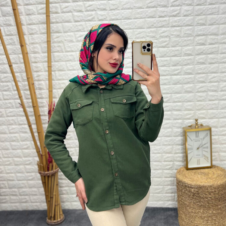 شومیز مانتویی کبریتی کد 18504