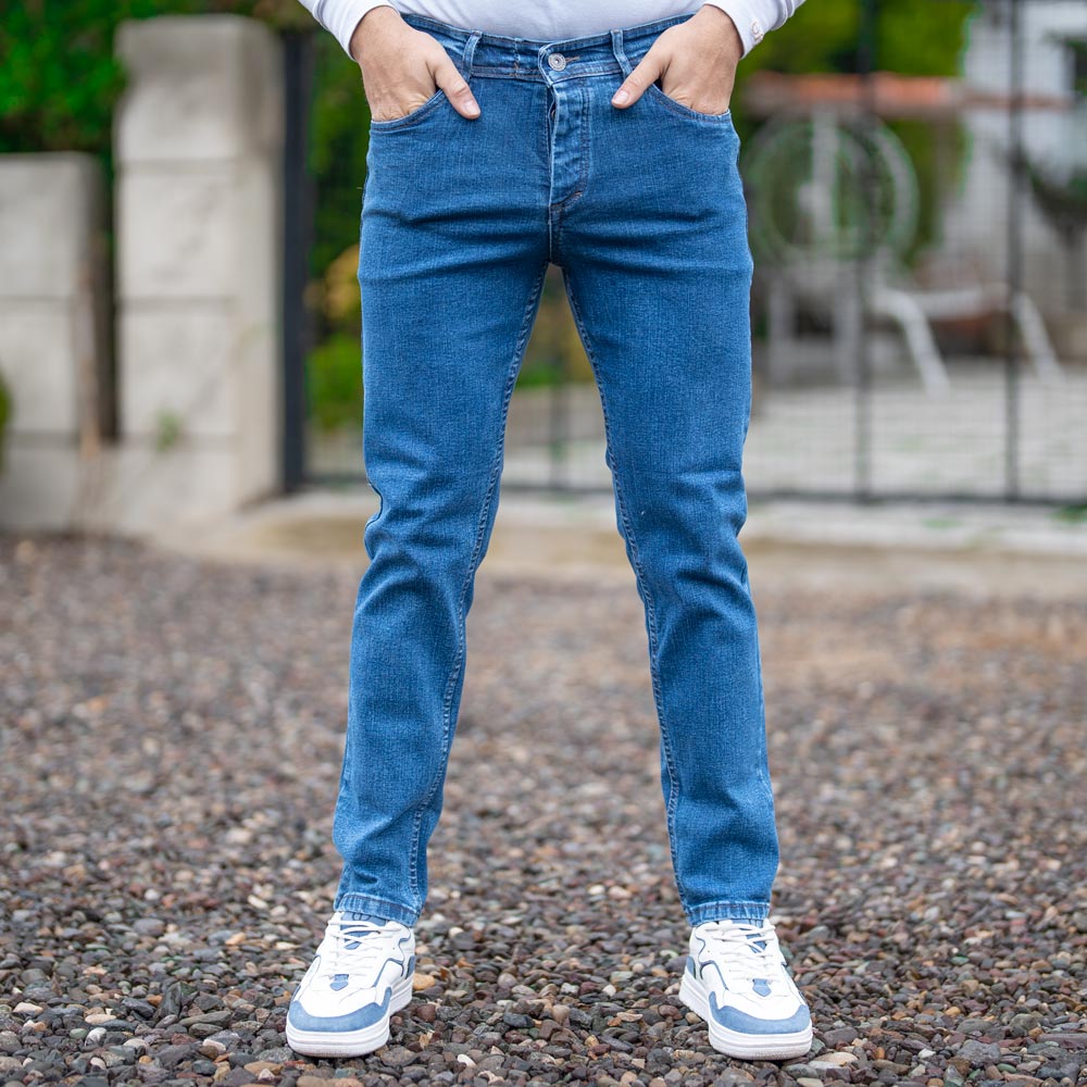 شلوار جین مردانه آبی کد 19520