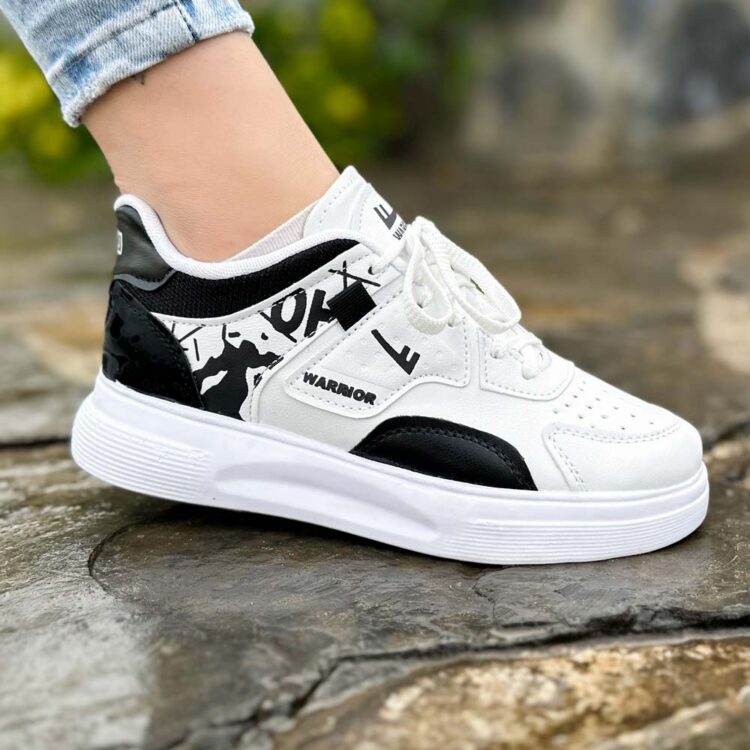 کتانی دخترانه واریور سفید کد 19238