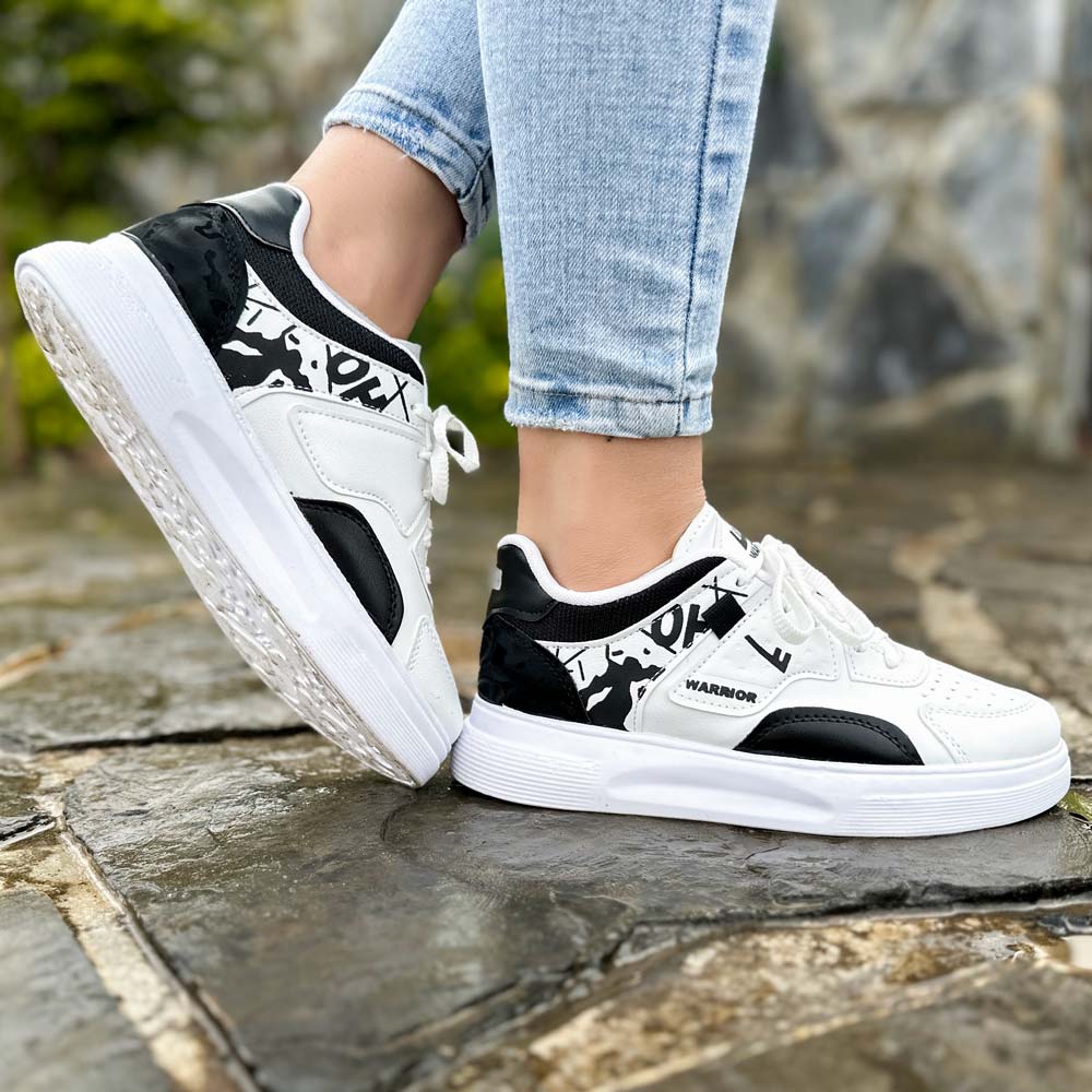 کتانی دخترانه واریور سفید کد 19238