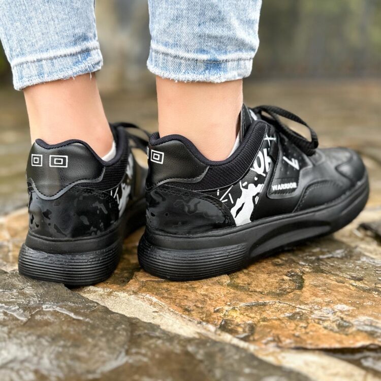 کتانی دخترانه واریور مشکی کد 19229