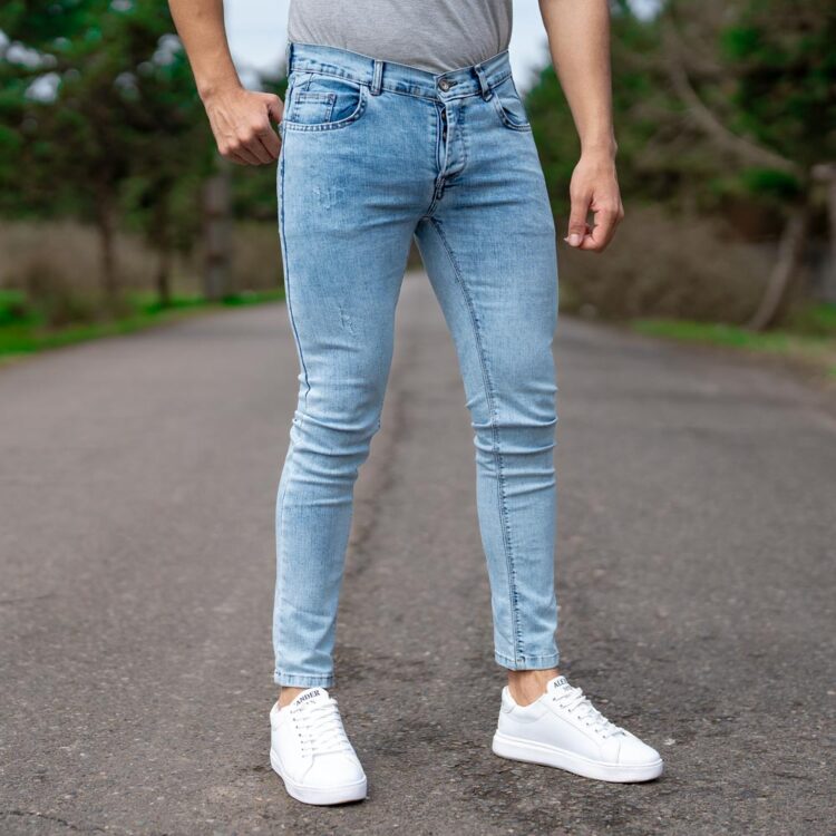 شلوار جین مردانه آبی کد 20507