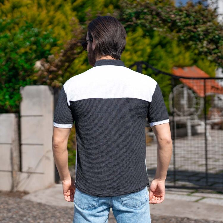 تیشرت مردانه نیم زیپ زارا کد 20006