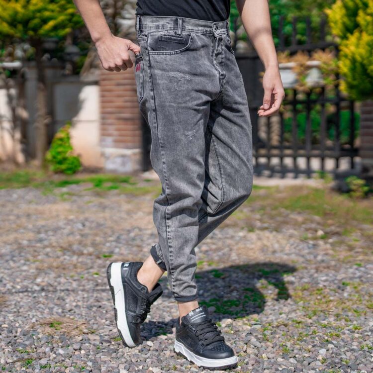 شلوار جین مردانه مام ذغالی کد 20021