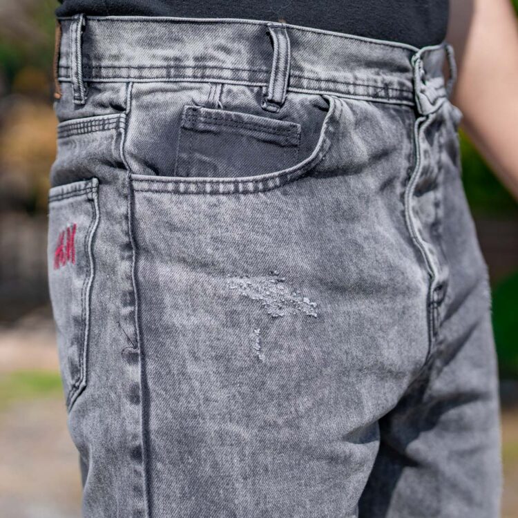 شلوار جین مردانه مام ذغالی کد 20021