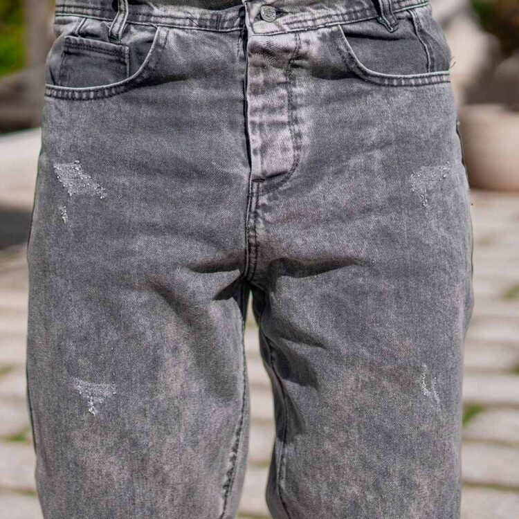 شلوار جین مردانه مام خاکستری کد 20022