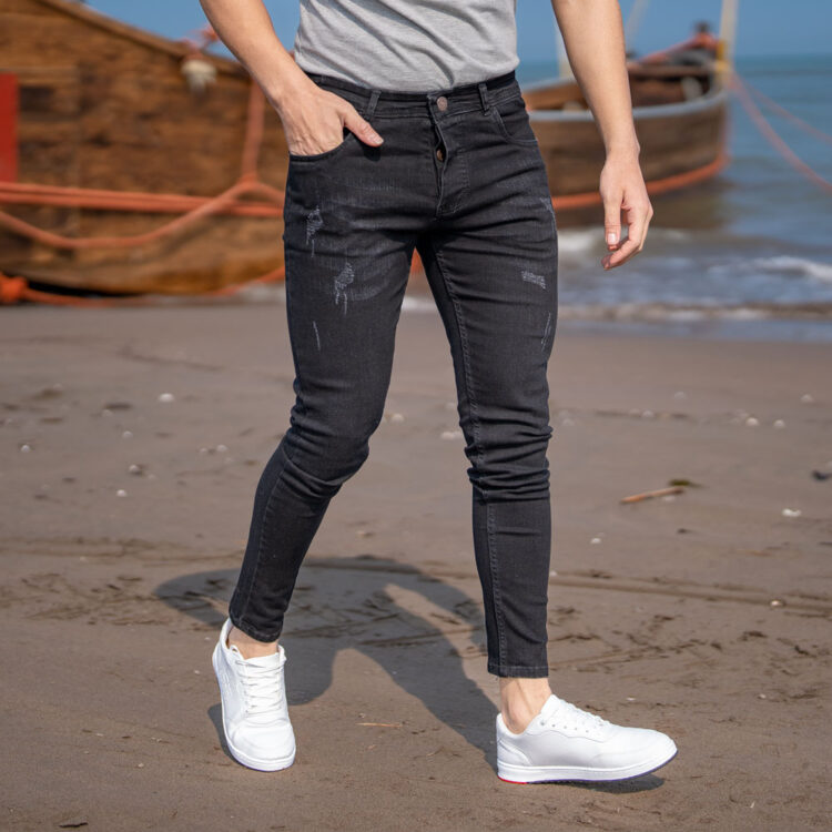 شلوار جین مردانه مشکی کد 20094